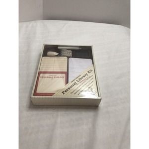 Knock Knock's Personal Library Kit for Book Lovers Date Stamp Cards NEW (A)